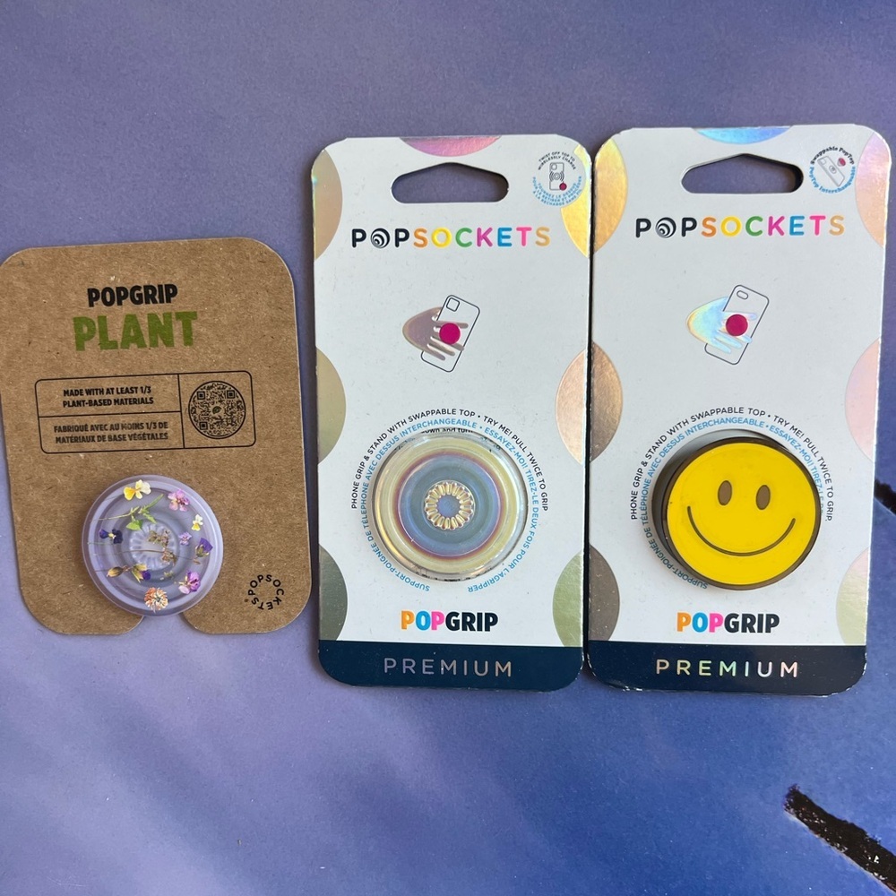 3 PopSockets PopGrip Set